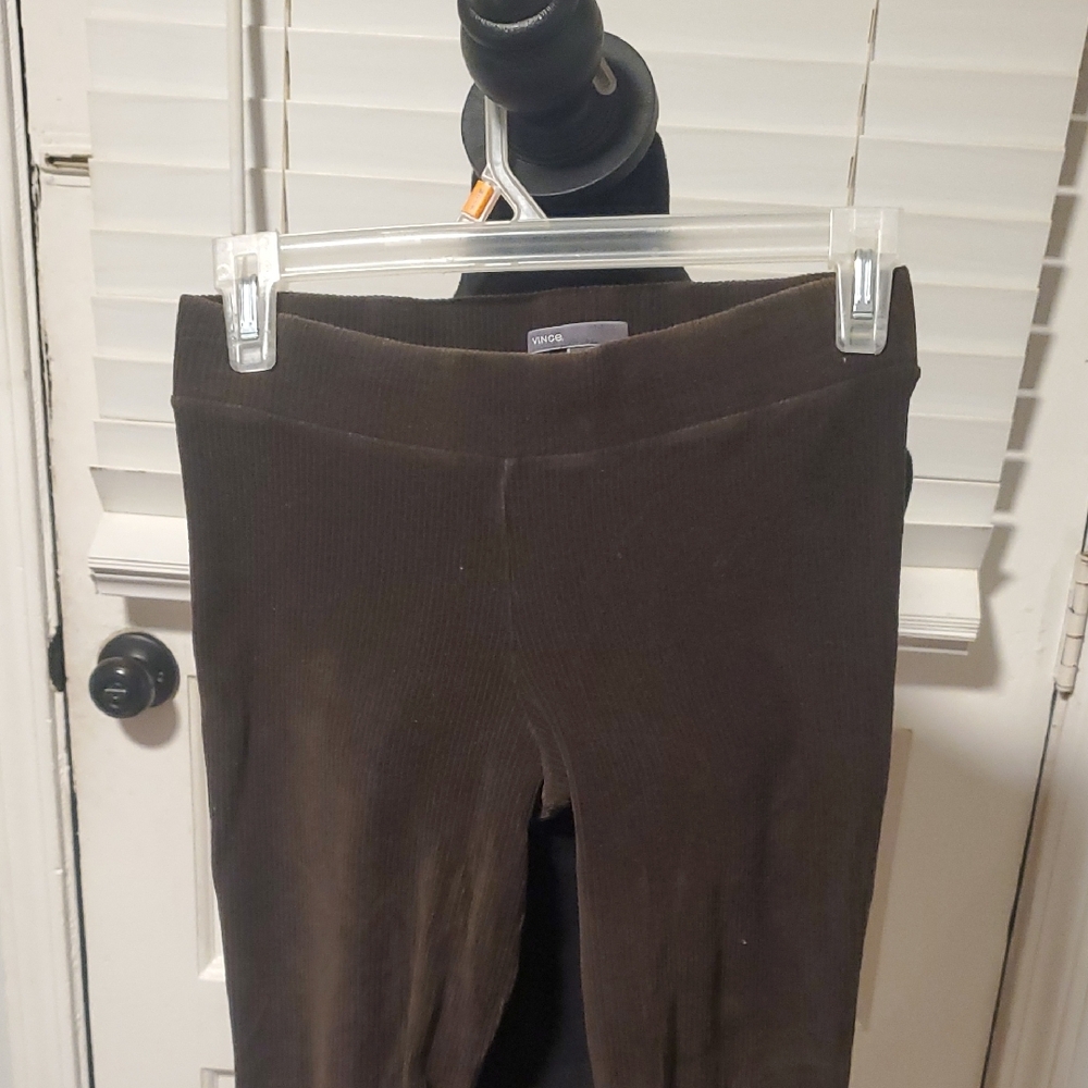 Vince Elastic Waistband Leggings - Brown Corduroy - Picture 4 of 8